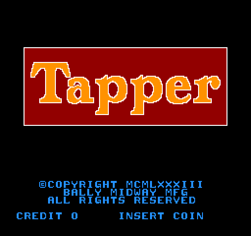 Tapper (Suntory) Title Screen